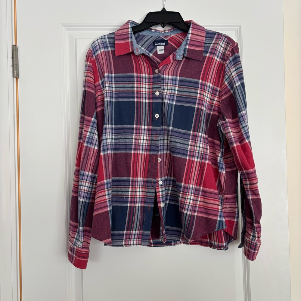 Three Basic Editions Plaid Shirt Bundle - Red, Wh… - image 8